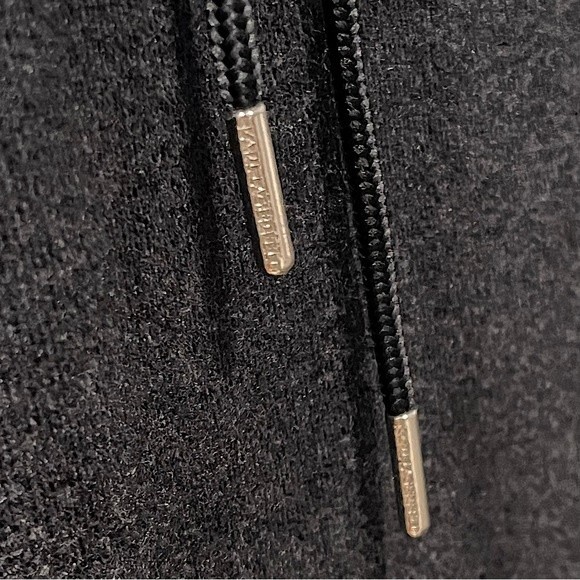 Karl Lagerfeld Paris Navy Blue Zip Sleeve Pullover Sweater Hoodie Size Small - Picture 4 of 10